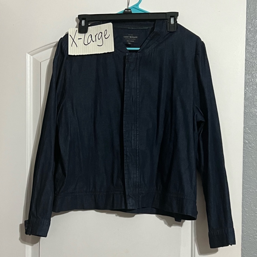 Denim zip up jacket